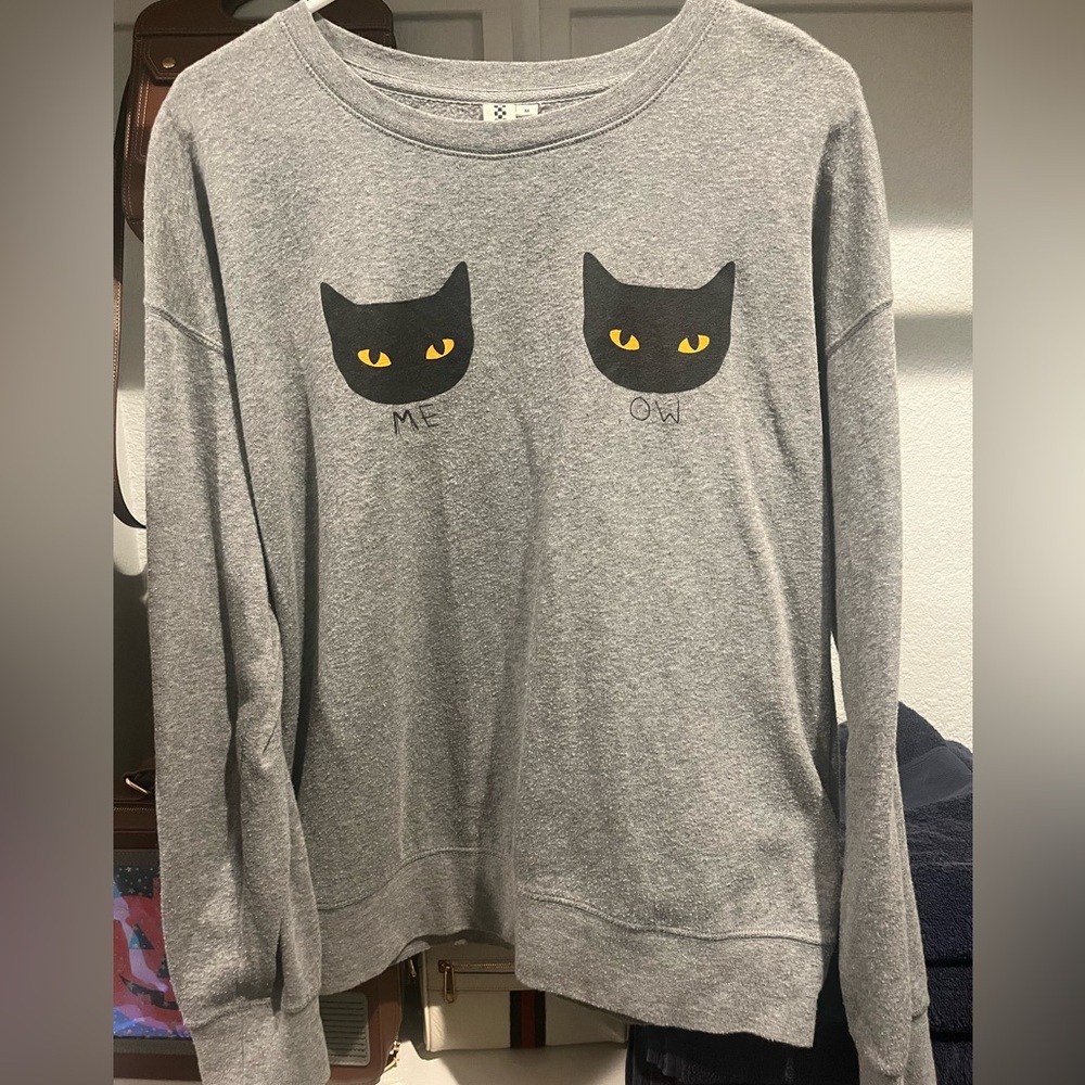 Vans Cat Crew Neck Sweatshirt Size M